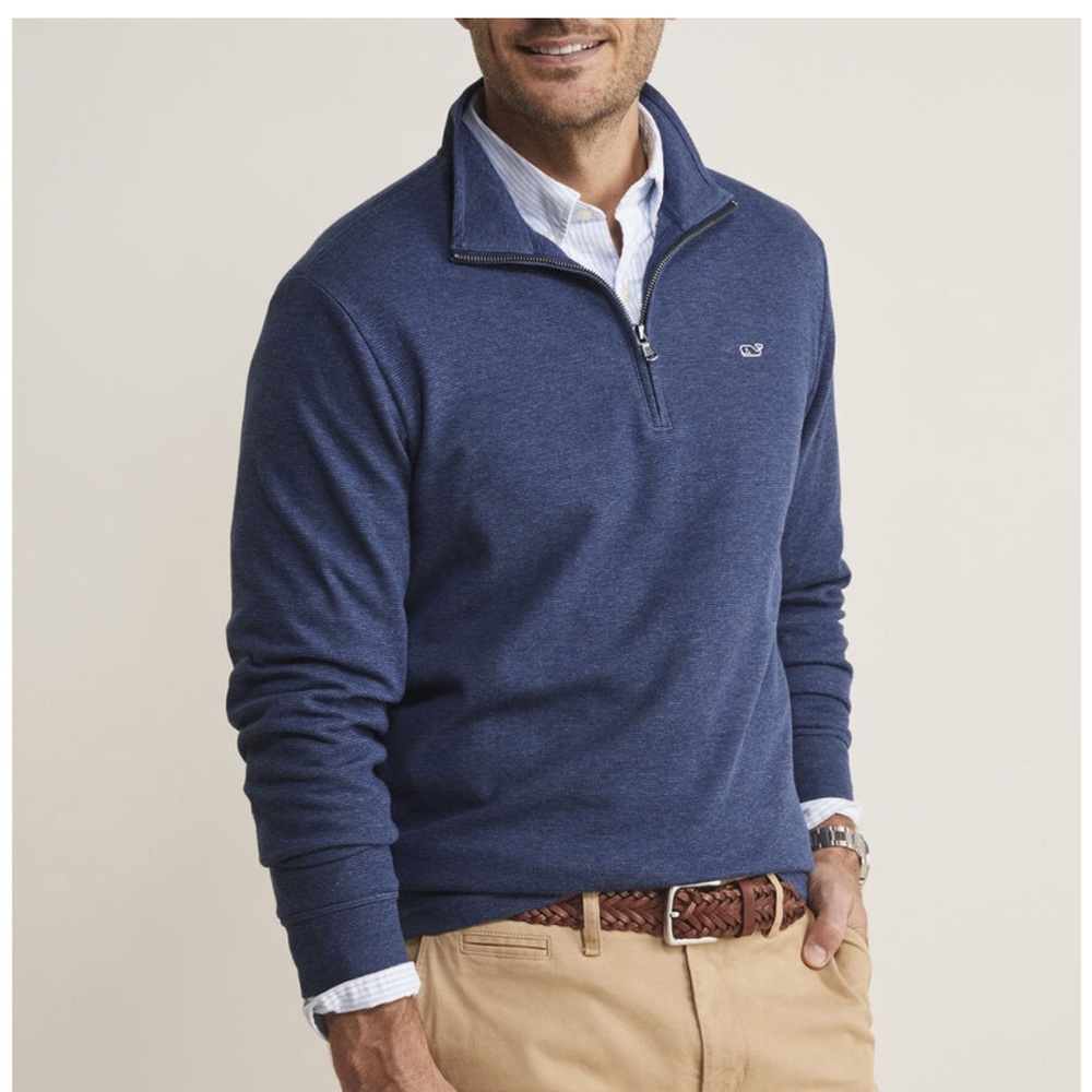 Vineyard Vines Blue Quarter-Zip Pullover